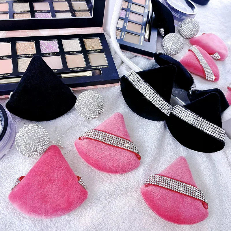 3-Pack Triangle Powder Puff Sponge Set | Soft Velvet Makeup Makeup Sponge Puff QXL