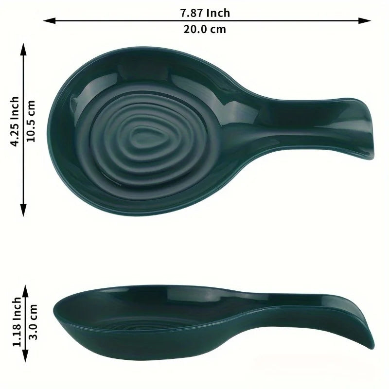 Kitchen Spoon Rest | Non-Toxic Plastic Utensil Holder Spoon Rest QXL