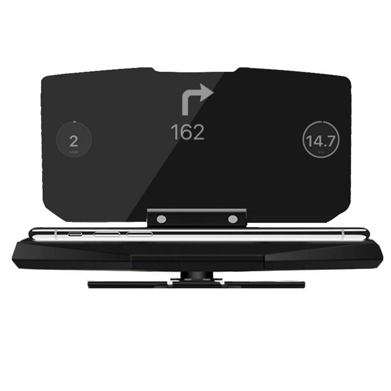 Car HUD Head-Up Display Phone Holder | GPS Navigation Mount HUD Phone Mount QXL one size