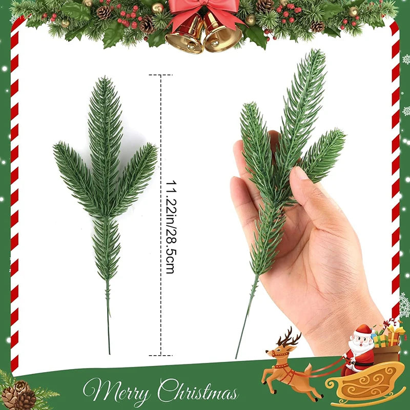 24-Pack Artificial Pine Branches for Wreaths & Garlands Artificial Pine Branches QXL