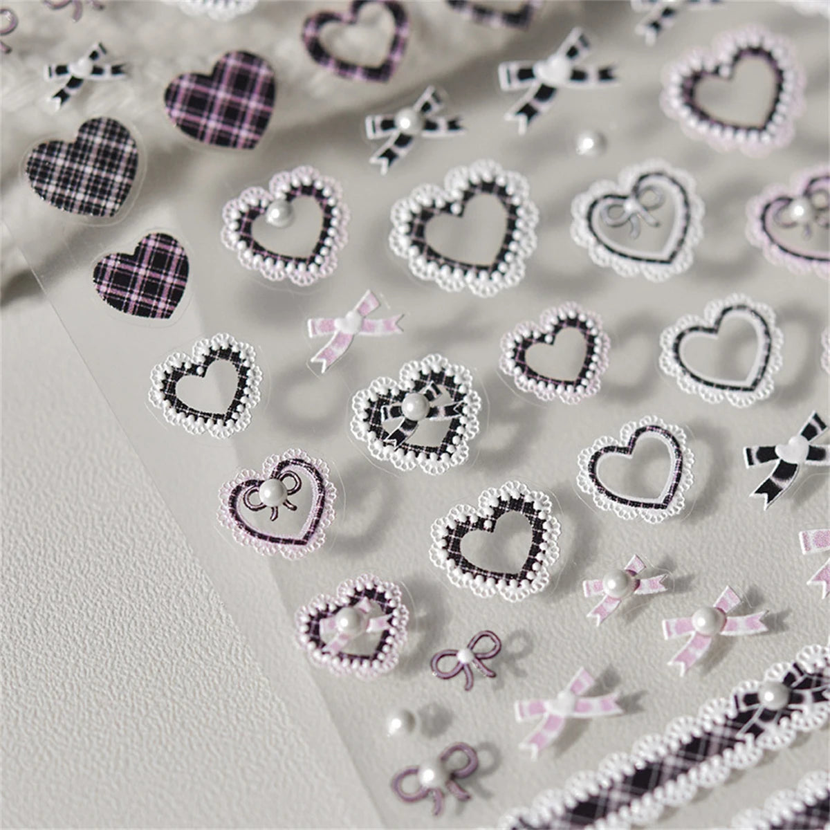 5D Kawaii Lace Nail Art Stickers | Japanese DIY Decals Nail Art Stickers QXL
