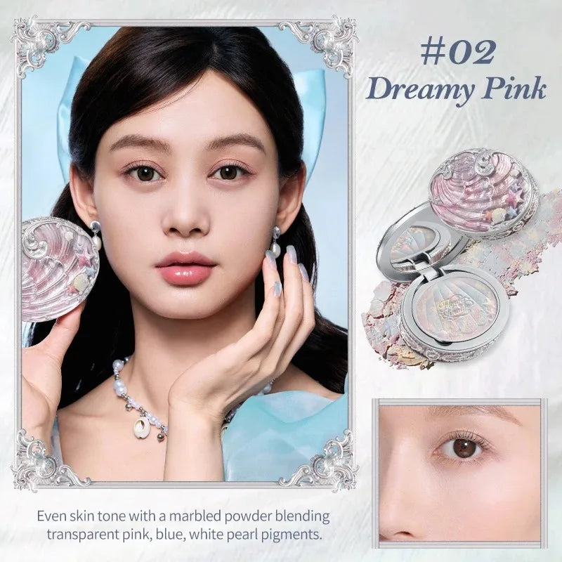 Flower Knows Strawberry Cupid Mineral Pressed Powder Foundation Pressed Powder Foundation QXL 02 Dreamy Pink