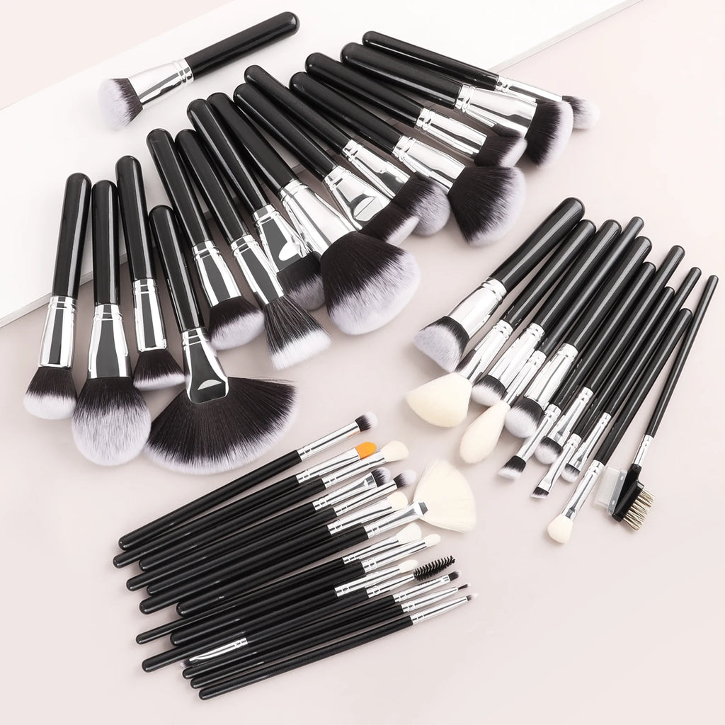 Ronshadow 40-Pc Makeup Brush Set | Face & Eye Kit Makeup Brush Set QXL