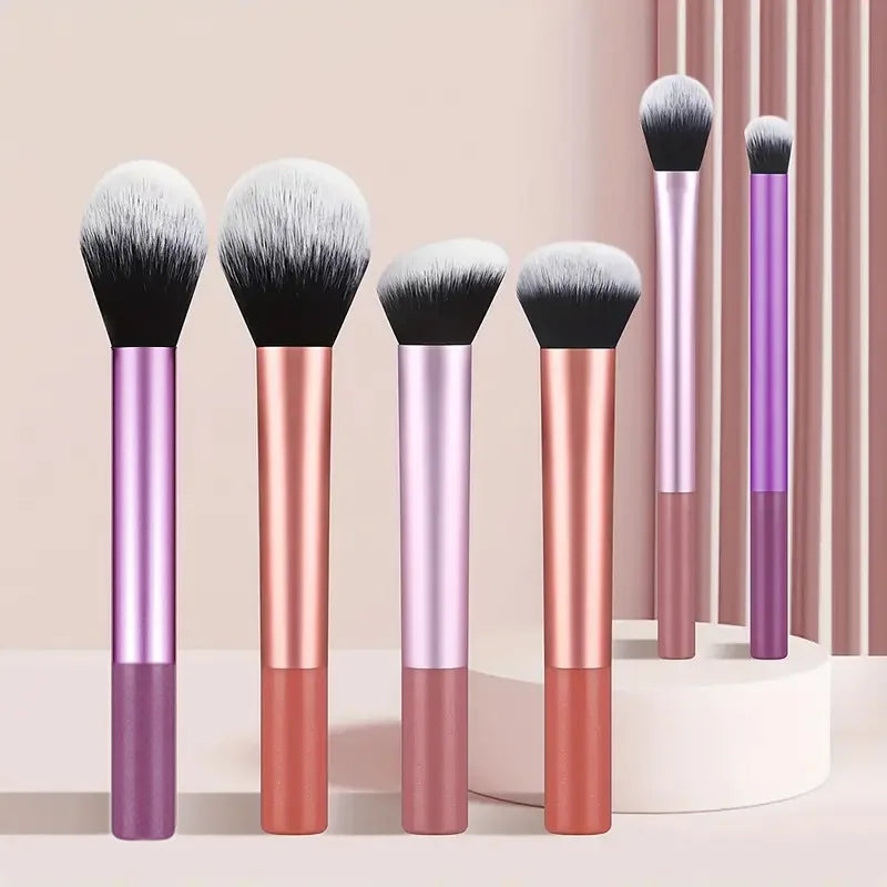 7-Piece Gradient Pink-Purple Makeup Brush Set + Storage Bag Makeup Brush Set QXL