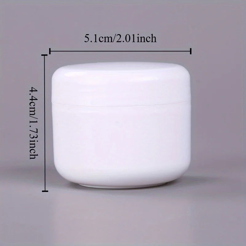Refillable Travel Cosmetic Jar for Cream & Lip Balm Storage Cosmetic Storage Jar QXL White