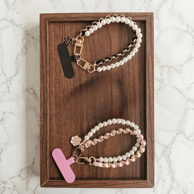 Pearl Beaded Phone Wrist Strap | Elegant Women's Lanyard Phone Wrist Strap QXL