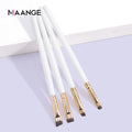 MAANGE 4-Piece Angled Eyebrow & Eyeliner Brush Set Eye Makeup Brush Set QXL White