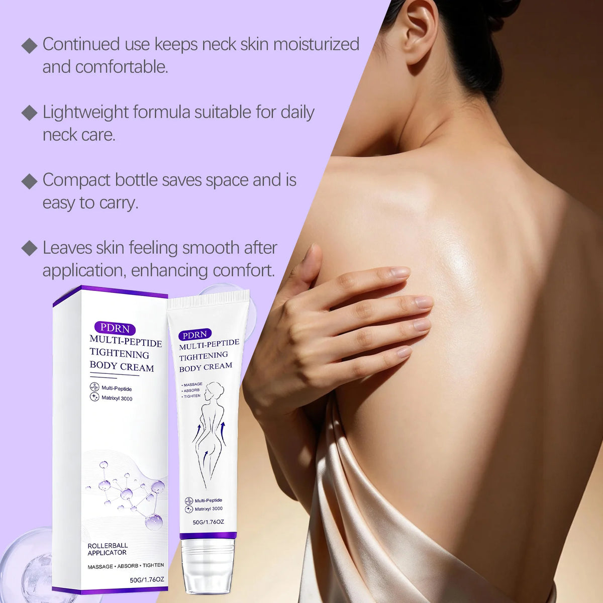 Moisturizing Roller Cream | Hydrating Body & Neck Skin Care Body Roller Cream QXL