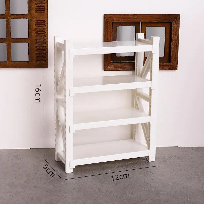1:12 Scale Dollhouse Mini Storage Shelf & Display Rack Dollhouse Miniature QXL White