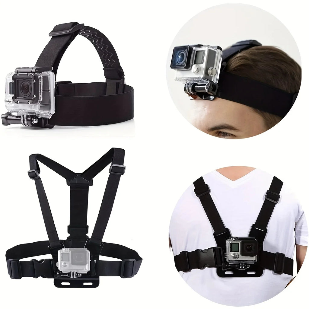 Chest & Head Mount Stabilizer for Action Cameras & Camcorders Camera Mount Stabilizer QXL