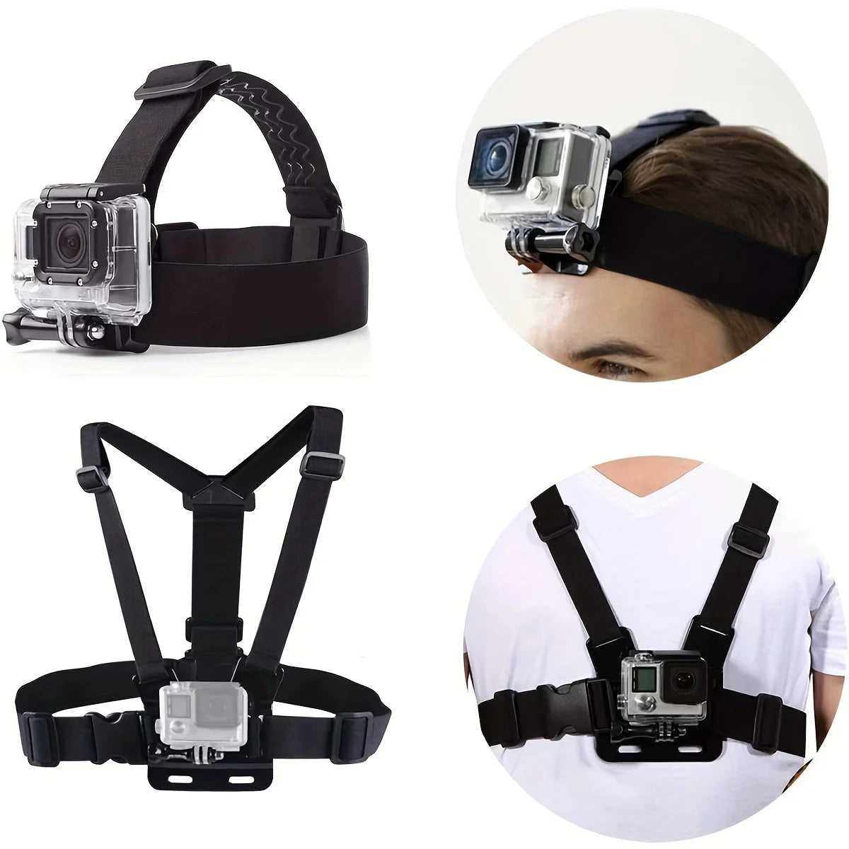 Chest & Head Mount Stabilizer for Action Cameras & Camcorders Camera Mount Stabilizer QXL
