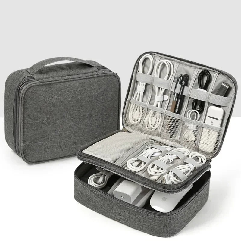 Waterproof Travel Cable Organizer Bag | Digital Electronics Cable Organizer Bag QXL