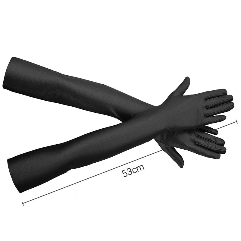 Elbow-Length Spandex Gloves | Party, Wedding & Performance Fashion Spandex Gloves QXL
