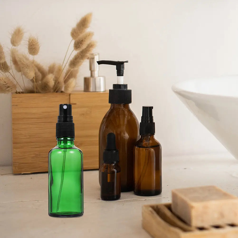 5-Pack 50ml Leakproof Glass Travel Bottles | Refillable Set Glass Travel Bottles QXL