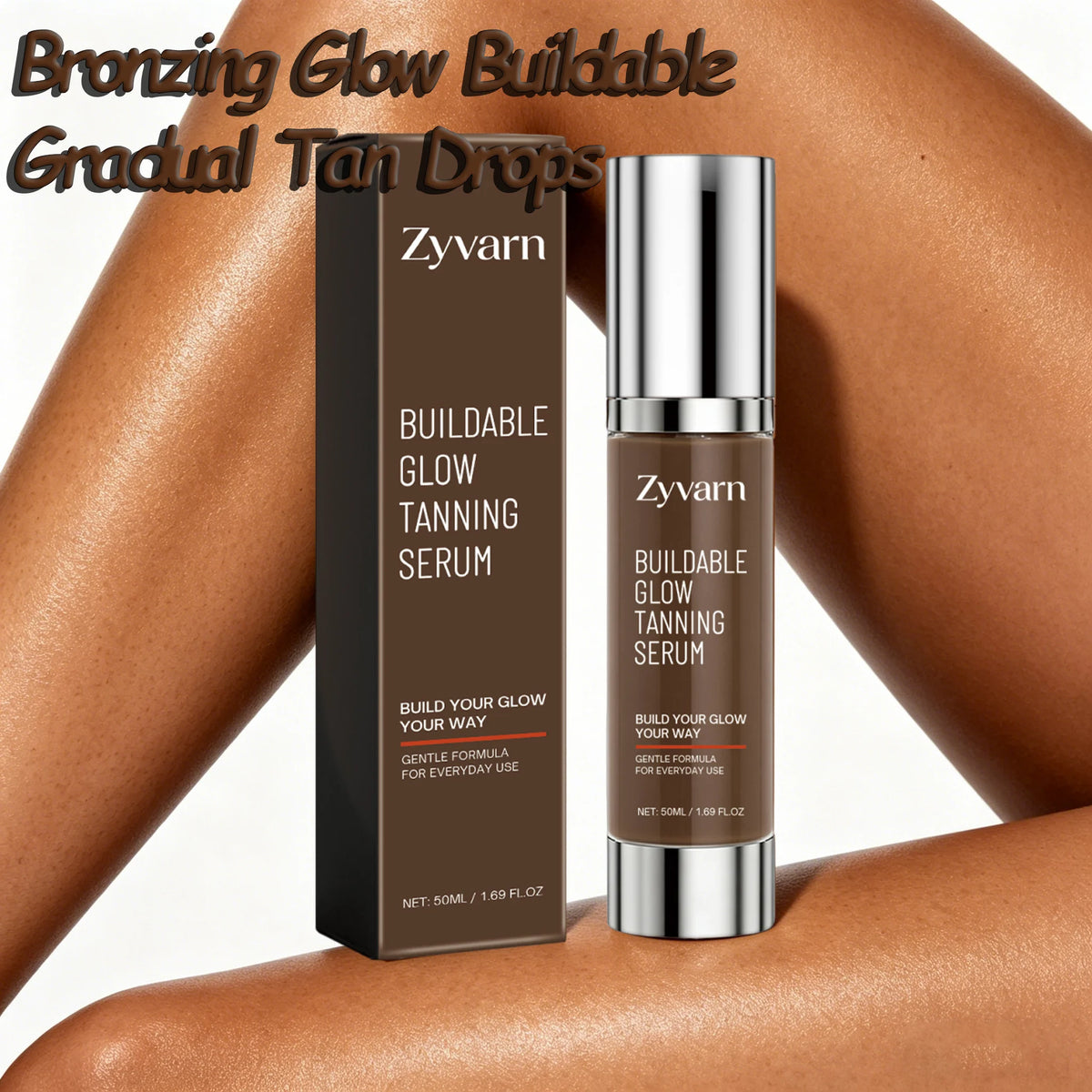 Hoygi Self Tanning Serum | Buildable Bronze Glow 50ml Self Tanning Serum QXL