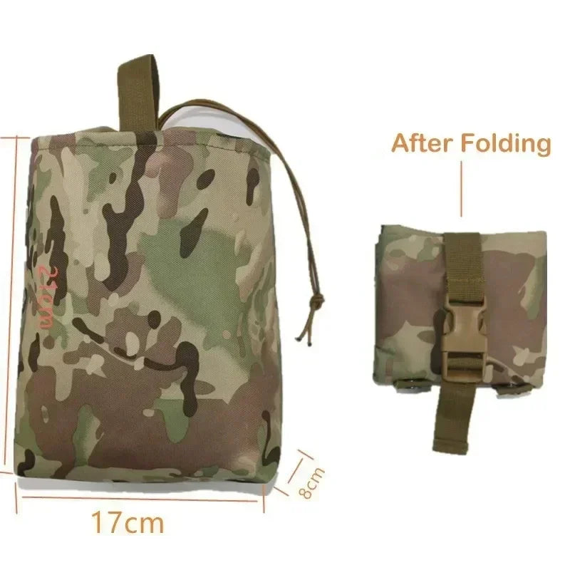Tactical Foldable Dump Pouch | MOLLE EDC Utility Drop Bag Tactical Dump Pouch QXL