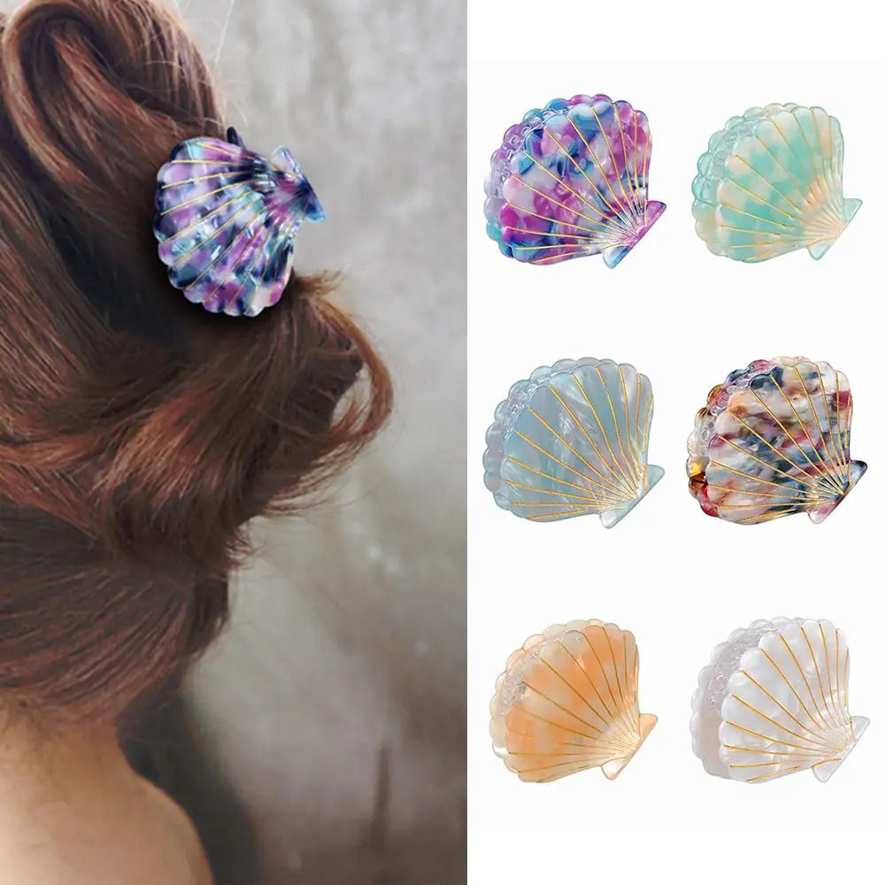 Shell Hair Claw Clip | Acrylic Resin Women's Hair Accessory Hair Claw Clip QXL