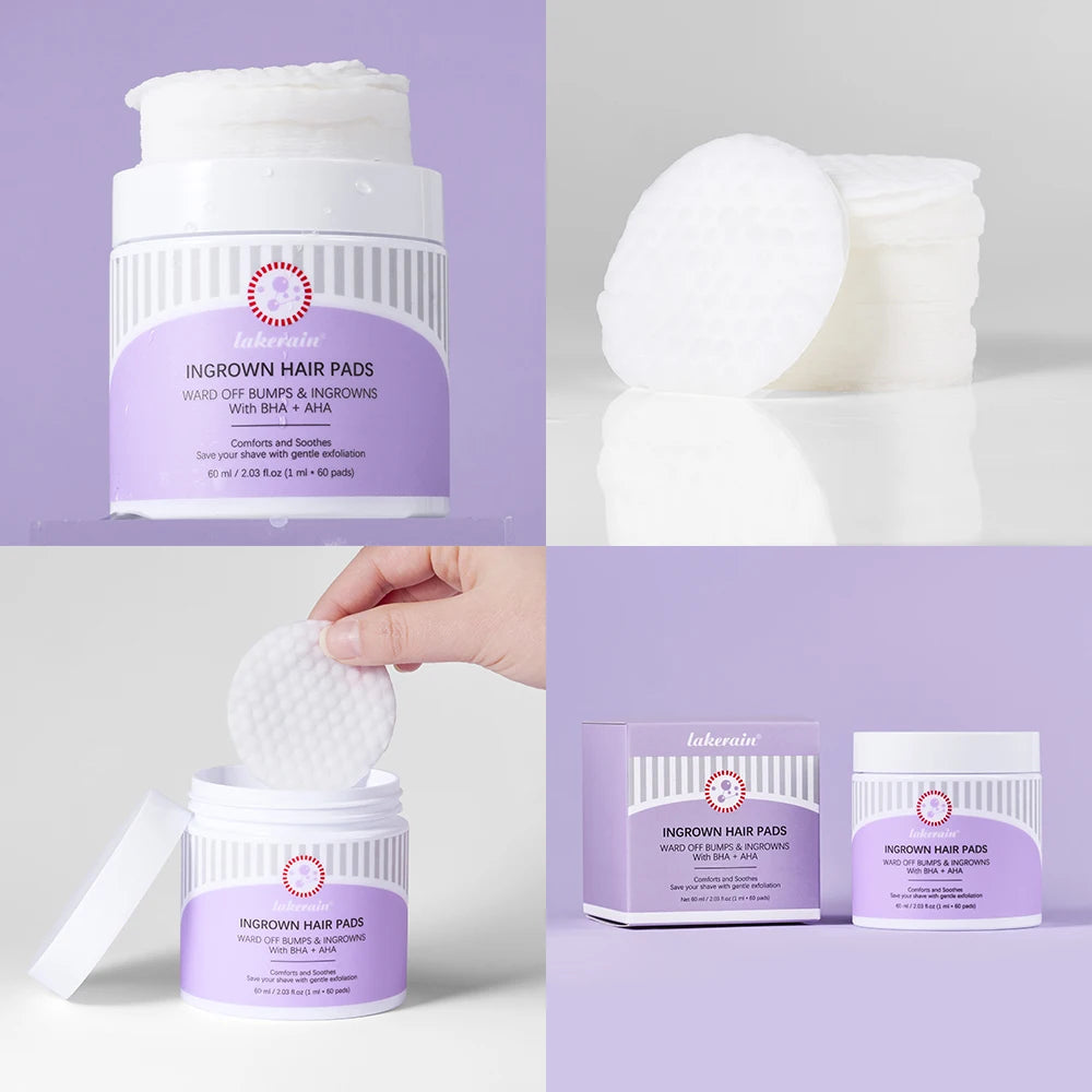 Ingrown Hair Pads – Post-Shave Exfoliating Treatment, 60 Pads Aftershave Treatment Pads QXL