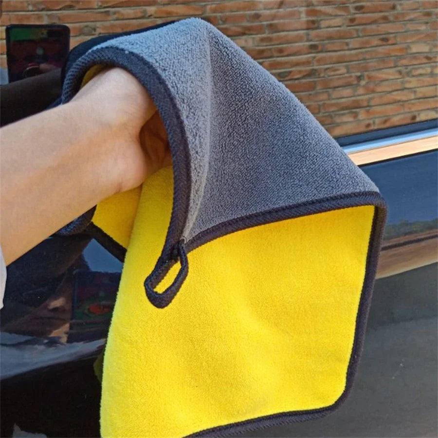 Microfiber Car Drying Towels 1/2/6-Pack | Double Layer Cloth Car Cleaning Towels QXL