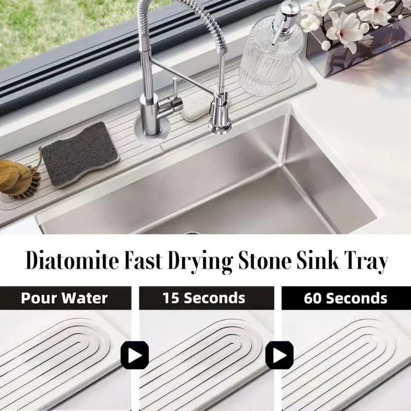 Quick-Dry Faucet Mat | Super Absorbent Sink Splash Guard Sink Splash Guard Mat QXL