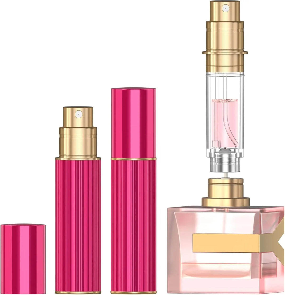 10ml Refillable Travel Perfume Atomizer | Pocket Spray Bottle Perfume Atomizer QXL Hot Pink-10ml