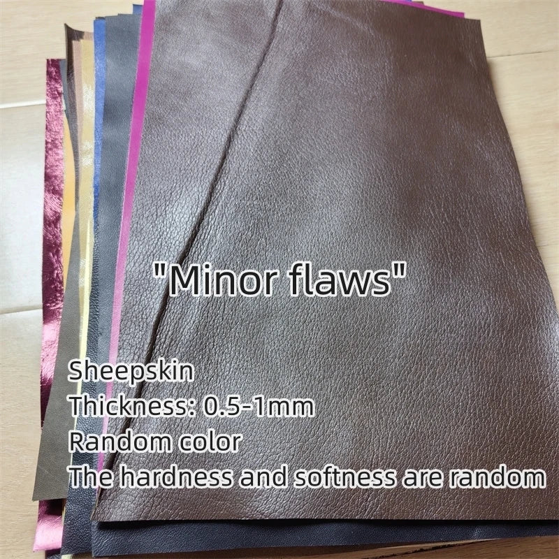 Top-Grain Sheepskin Leather Fabric 0.5–1mm DIY Lining Leather Craft Fabric QXL
