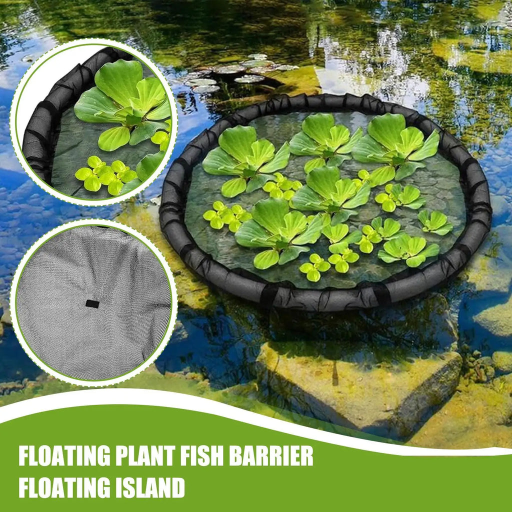 17.7" Floating Island Pond Planter | Fine Mesh Plant Protector Floating Pond Planter QXL