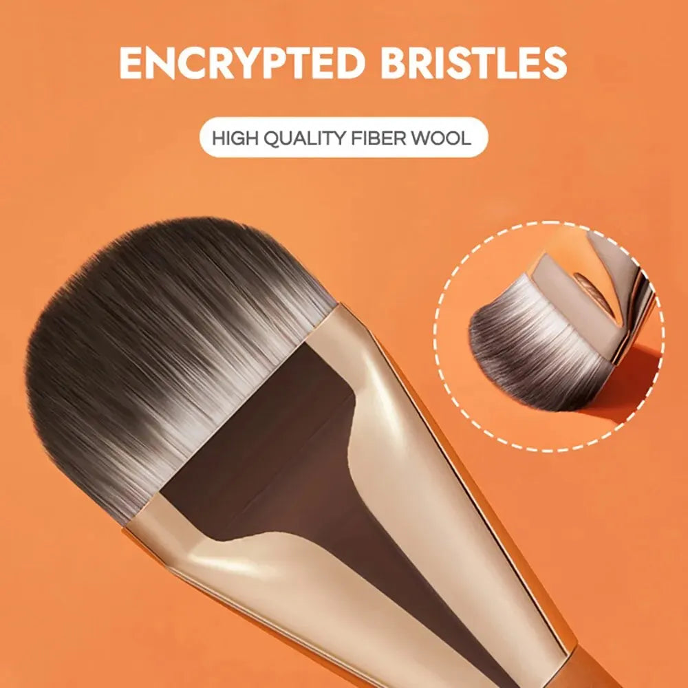GECOMO Flat Head Foundation Brush | Soft Wool Fiber Makeup Foundation Brush QXL