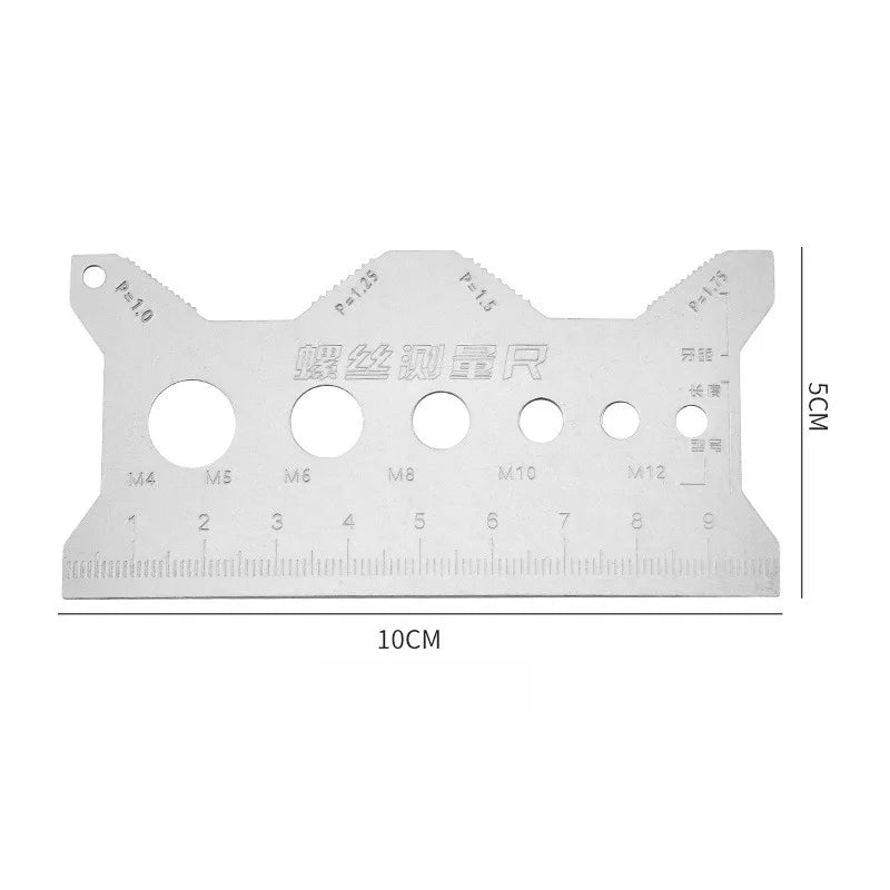 Metric Thread Pitch Gauge | Stainless Steel Bolt & Screw Tool Thread Pitch Gauge QXL 2