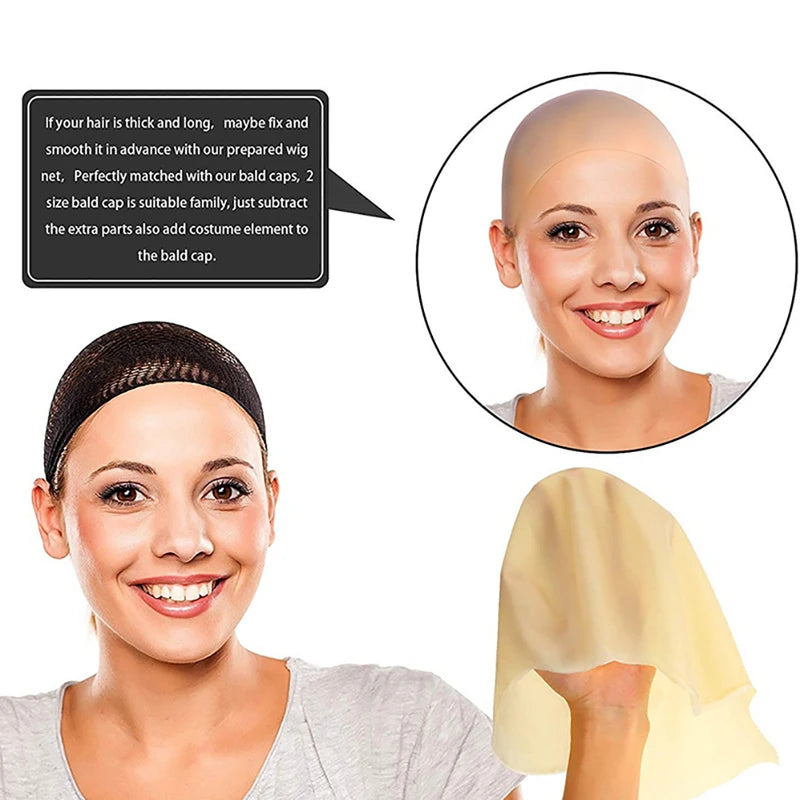 Fake Bald Head Latex Wig Cap | Party Costume Accessory Costume Bald Cap QXL