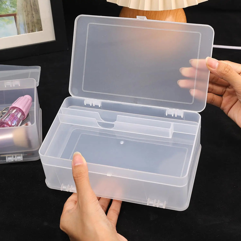 Large Capacity Double-Layer Nail Tool Storage Box Organizer Nail Tool Organizer QXL