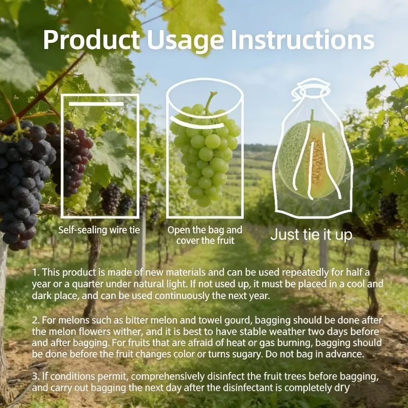 Non-Woven Fruit Protection Bags | Grape, Tomato & Garden Fruit Protection Bags QXL