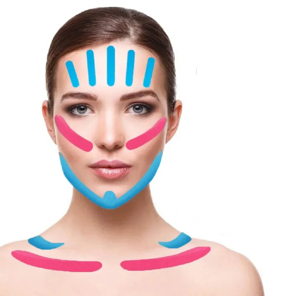 Face Lifting Kinesiology Tape | V-Line Neck & Eye Firming Face Lifting Tape QXL