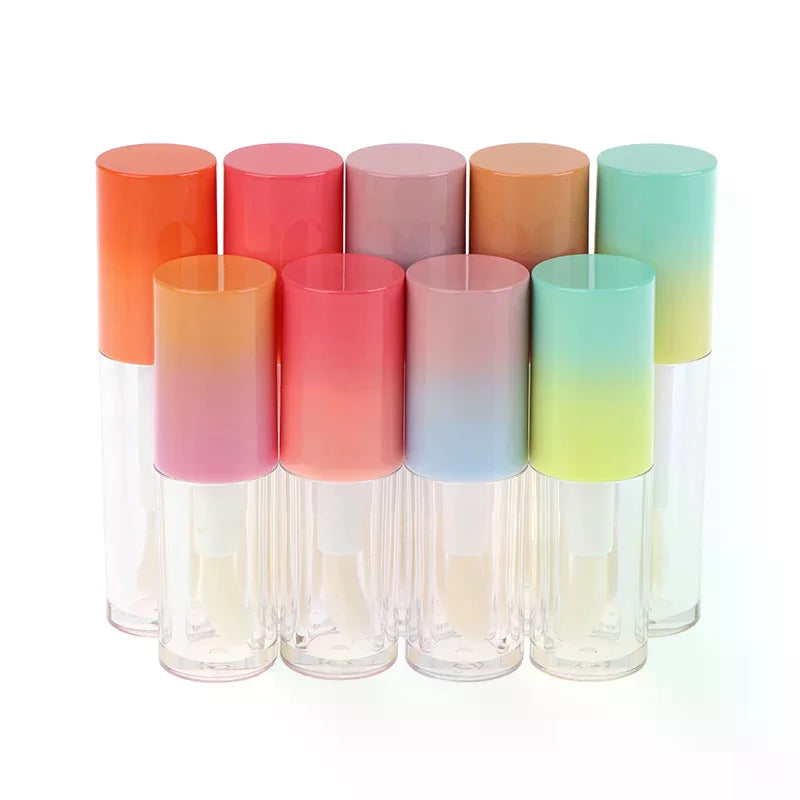 Gradient Lip Gloss Tube with Keychain | Refillable DIY Container Lip Gloss Container QXL