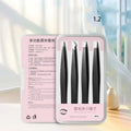 YOVIP 4-Piece Stainless Steel Precision Eyebrow Tweezers Set Eyebrow Tweezers Set QXL 12 Black
