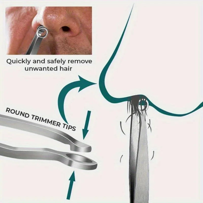 Stainless Steel Round Loop Nose Hair Trimmer | Press-Type Nose Hair Trimmer QXL