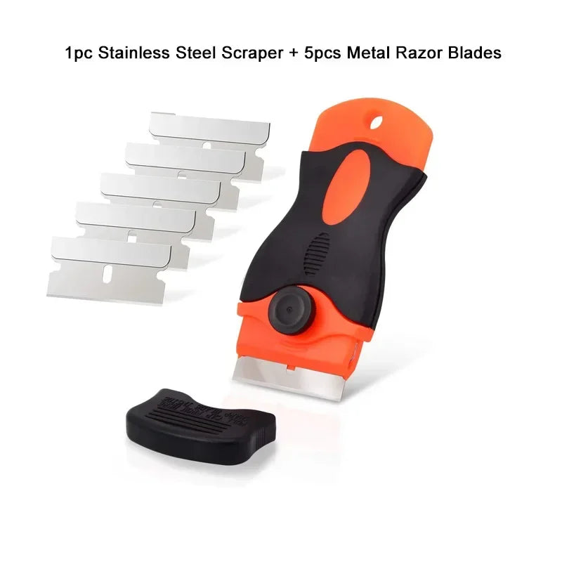 Non-Scratch Plastic Blade Scraper – Decals, Glass & Oven Plastic Blade Scraper QXL 6pcs 1