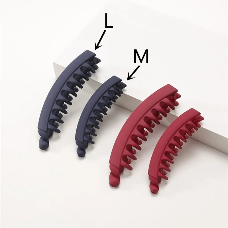 Frosted Banana Claw Clip | Korean Hair Clip 6 Colors Banana Claw Hair Clip QXL