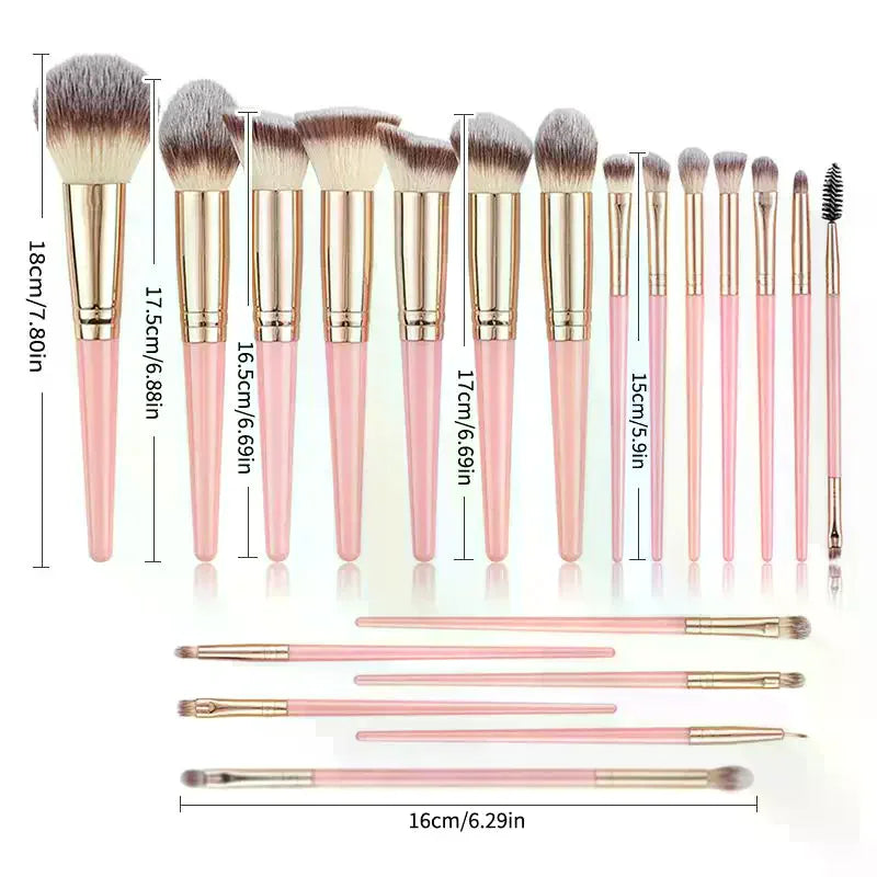 YOVIP 18/20/30-Pc Makeup Brush Set for Beginners | Full Face Makeup Brush Set QXL
