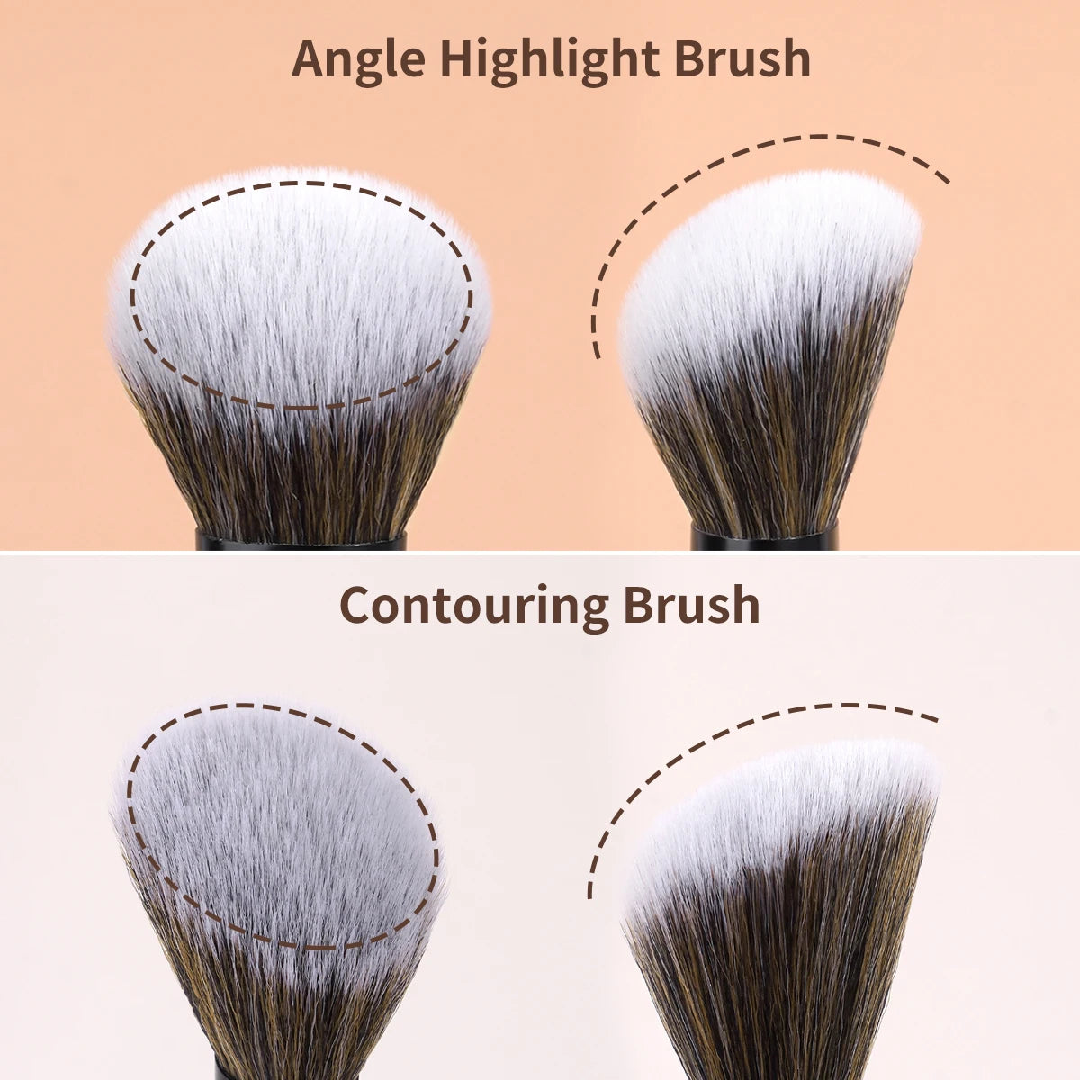 MAANGE 2-Pc Synthetic Makeup Brush Set | Foundation & Concealer Makeup Brush Set QXL