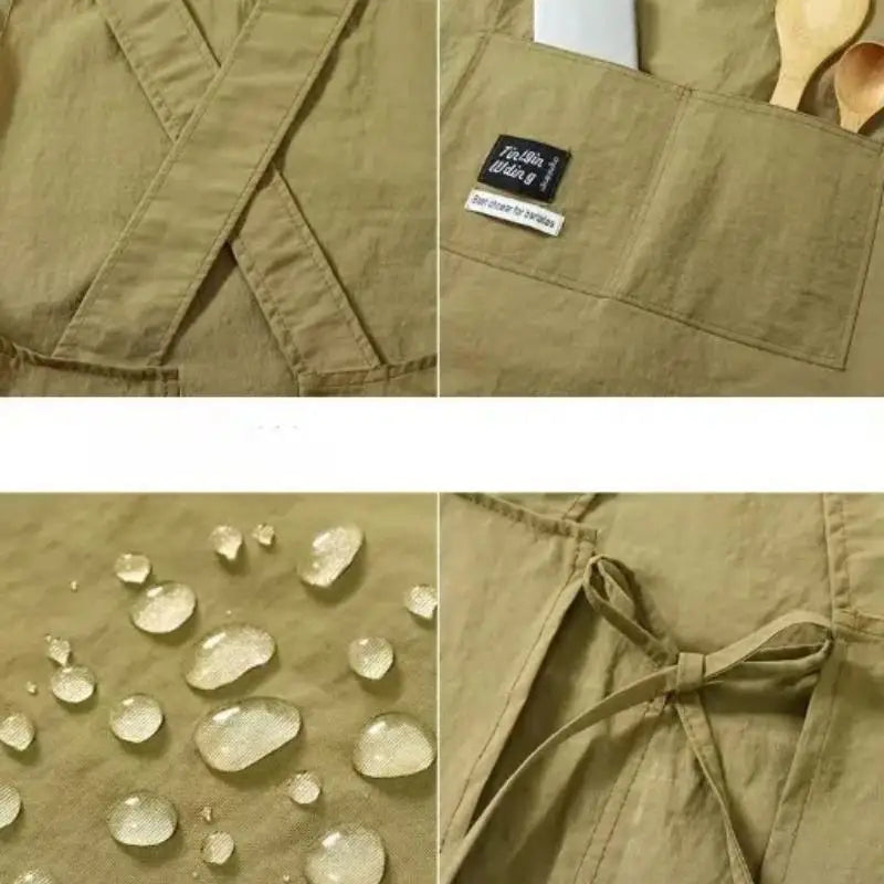 Waterproof Kitchen Waist Apron | Breathable Polyester Work Apron Kitchen Work Apron QXL