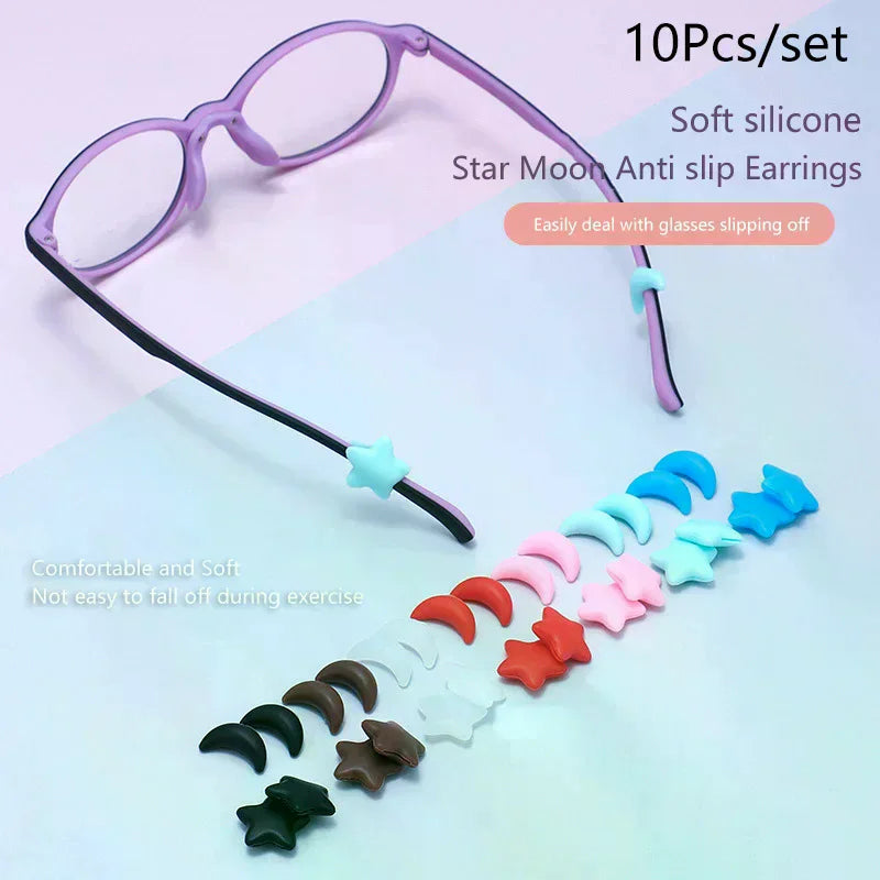 5-Pair Silicone Anti-Slip Ear Hook Grips for Eyeglasses Eyewear Accessories QXL