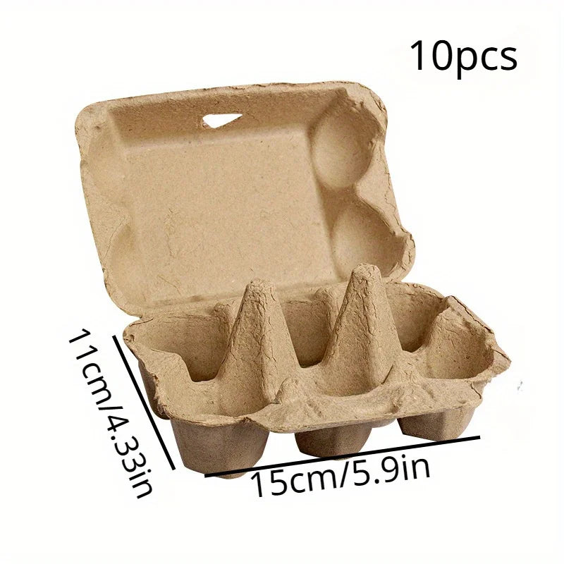 10-Pack Pulp Egg Trays | Farm, Home, Camping Egg Boxes Egg Storage Tray QXL 10PCS