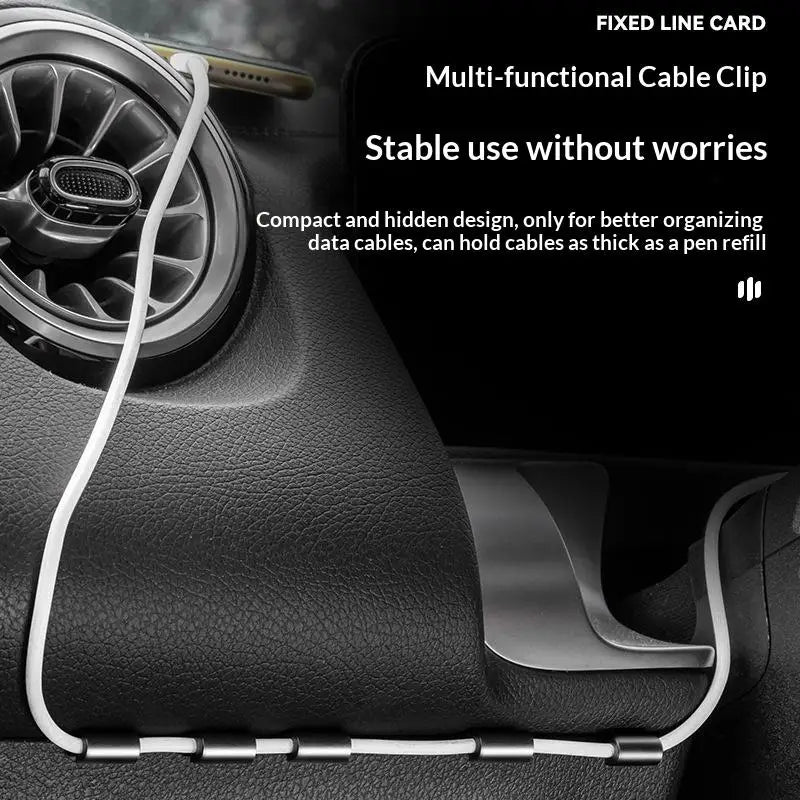 Self-Adhesive Cable Clips | Car & Desk Wire Organizer Cable Management Clip QXL