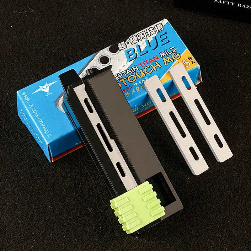 15-Pack Single-Sided Stainless Steel Razor Blades with Pusher Razor Blades QXL