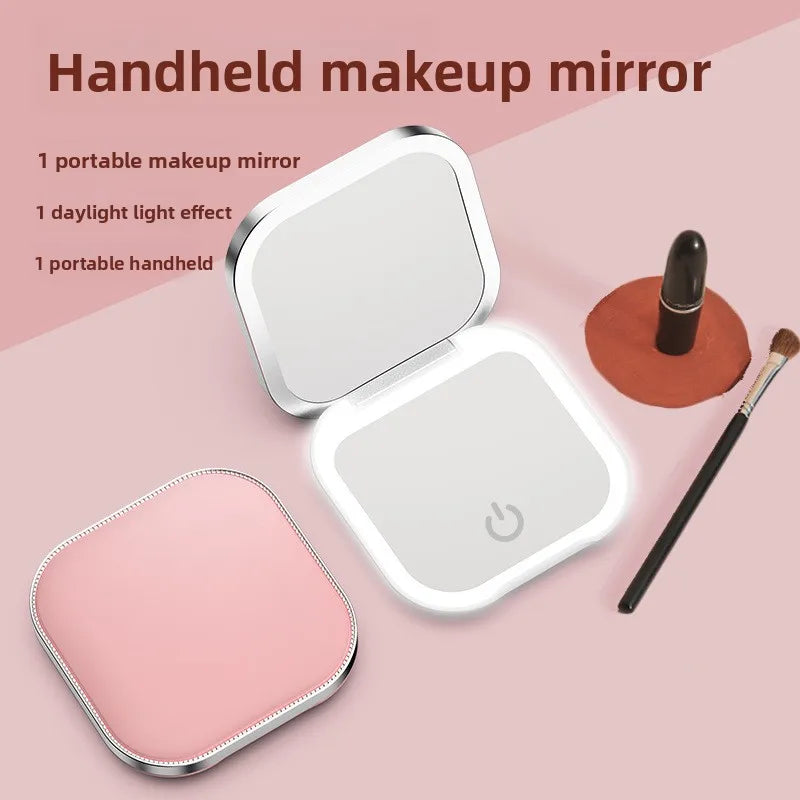 LED Compact Makeup Mirror | 3X Magnifying, 3 Light Modes LED Compact Mirror QXL