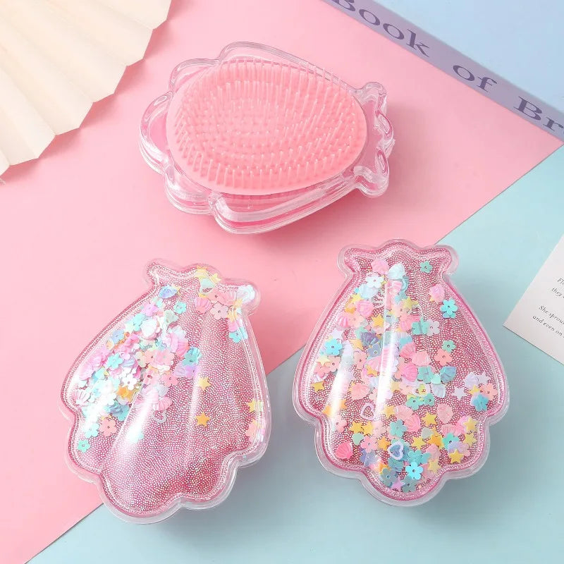 Shell Fan-Shaped Airbag Hair Brush | Anti-Static Styling Comb Airbag Hair Brush QXL