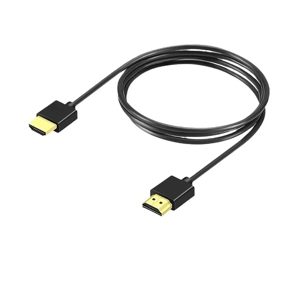 Ultra-Slim HDMI to Mini HDMI Cable 4K@60Hz 18Gbps OD3.2 HDMI Cable QXL black 1m