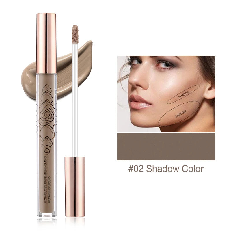 HISYI Highlighter Stick | Glitter Liquid Shadow & Concealer Highlighter Concealer Stick QXL 02