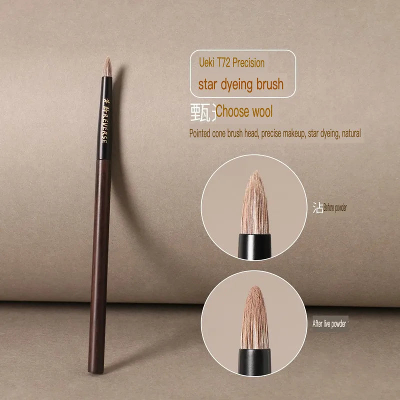 Tapered Eyeshadow Brush | Goat Hair Sandalwood Handle – T72 Eyeshadow Brush QXL